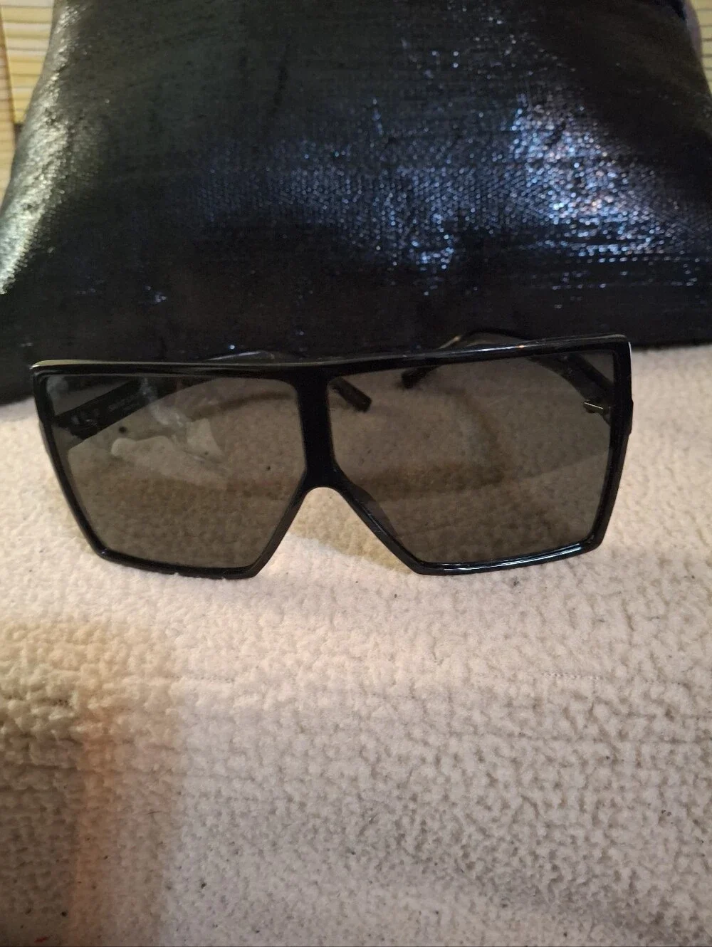 YSL Black Shield Sunglasses - Classic Polarized Look